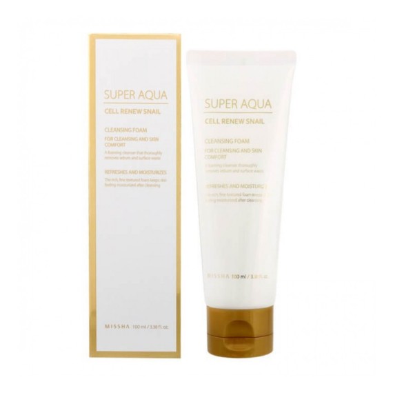 Missha Super Aqua Cell Renew Snail Cleansing Foam 100ml